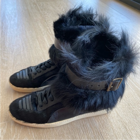 Alexander McQueen & Puma collaboration! Black leather sneakers, Size 38! - Picture 3 of 10